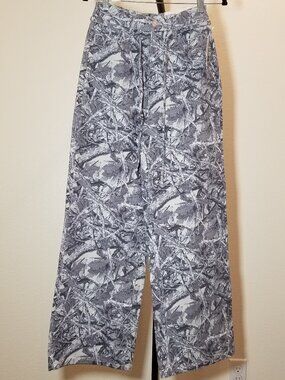 Common Stitch Wide Leg High Rise Camo Jeans Womens Small Street Festival NWT